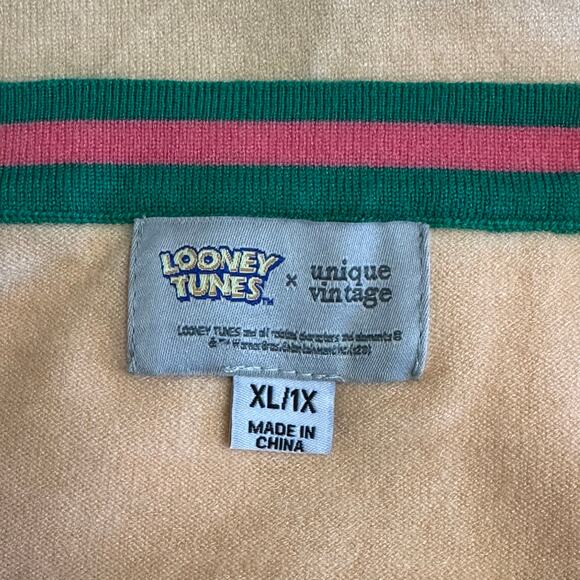 Unique Vintage x Looney Tunes Bugs Bunny Puff Sleeve Embroidered Top XL 1X - Picture 2 of 7